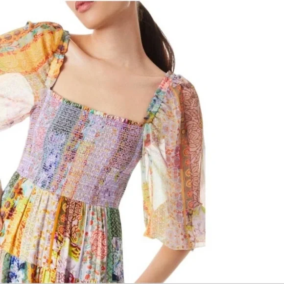 Alice + Olivia Multicolor Patchwork Dress - Picture 5 of 6